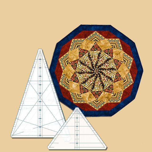 2PCS Jewel Box Gems Patchwork Ruler - With Instructions