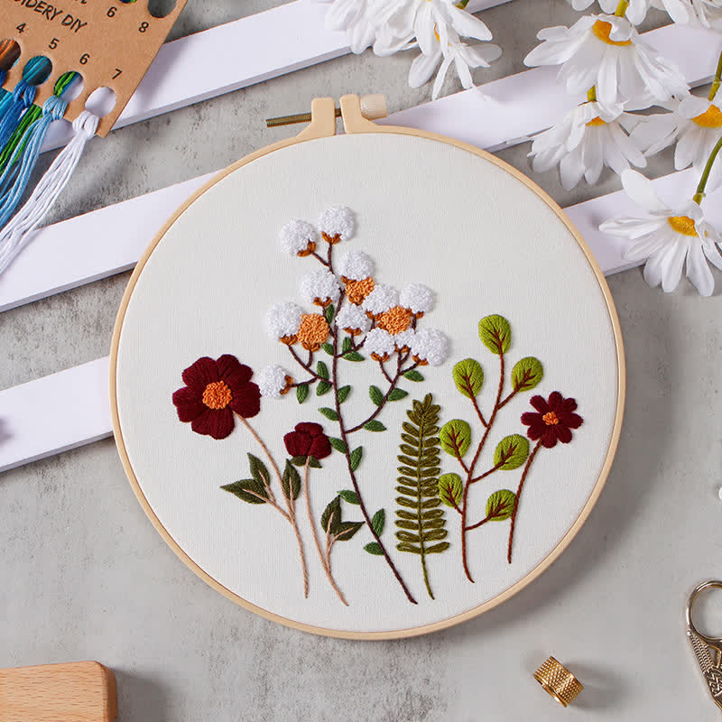 Rubbyoo Embroidery Kit - Flowers And Plants