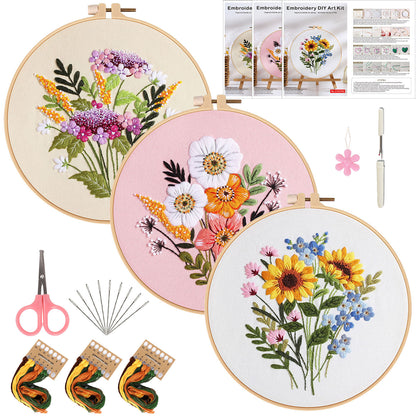 Floral  - Themed DIY Embroidery Kits