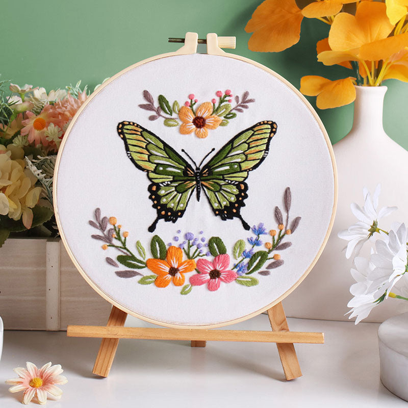 Butterfly Symphony Embroidery Kit: Embark on a Vibrant Stitching Journey