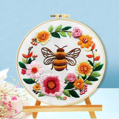 Sunflower And Bee Embroidery Kit