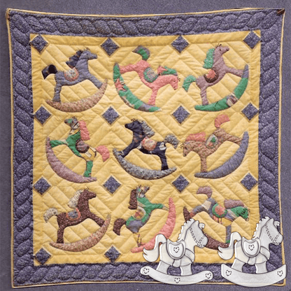 Vintage Rocking Horse Quilt Template Set(A+B Style)-With Instructions