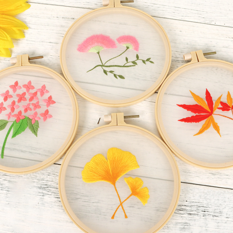 Transparent Bloom Embroidery Kit: Celebrate Nature's Elegance in Every Stitch
