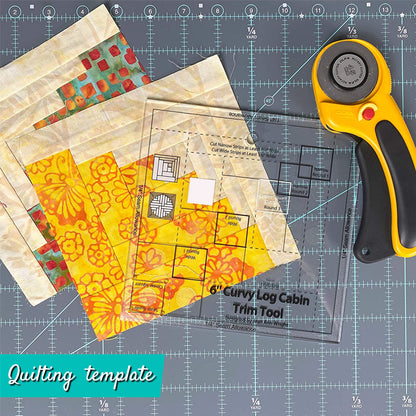 6in & 8in & 10in Log Cabin Trim Tool Duo Quilt Ruler