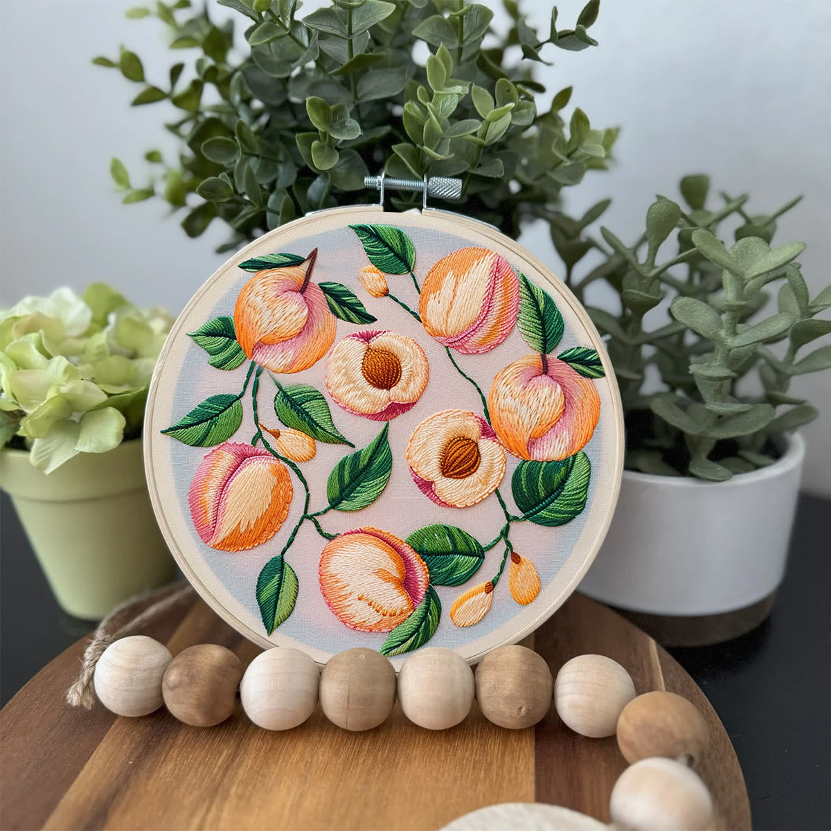 Rubbyoo Embroidery Kit-  Peach Petals