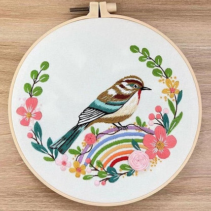 Bird And Rainbow - Themed DIY Embroidery Kits