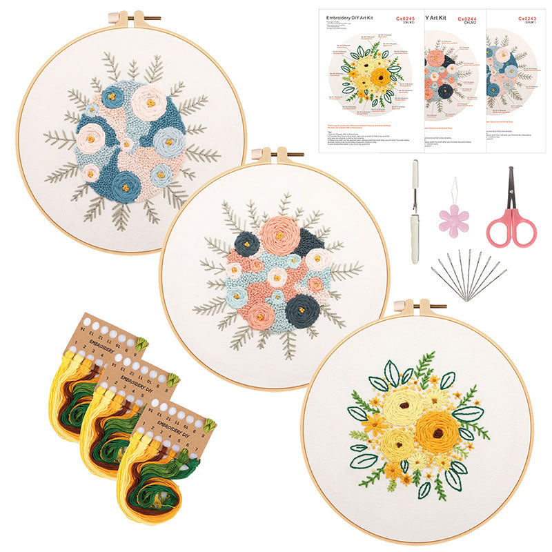 Floral Cactus - Themed DIY Embroidery Kits
