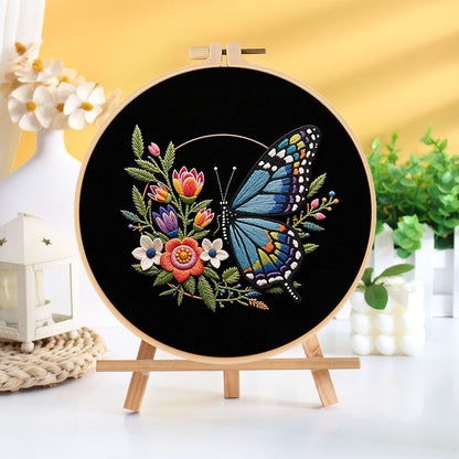 Butterfly And Wildflower Embroidery Kit