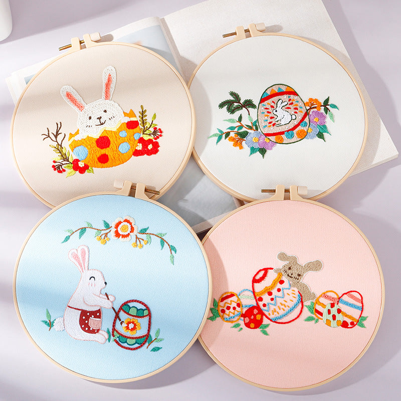 Easter Bunny Embroidery Kit: Craft Your Spring-Inspired Masterpiece