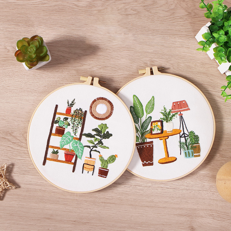 Chic Plant Corner Embroidery Kit Series