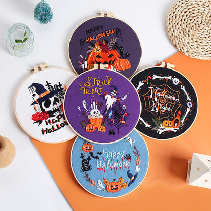 Halloween Delight Embroidery Kit: Create Spooky Masterpieces
