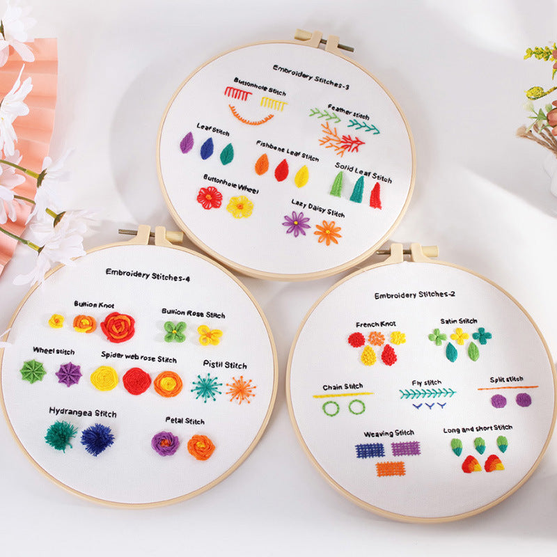 Embroidery Stitches Learner Kits for Beginner