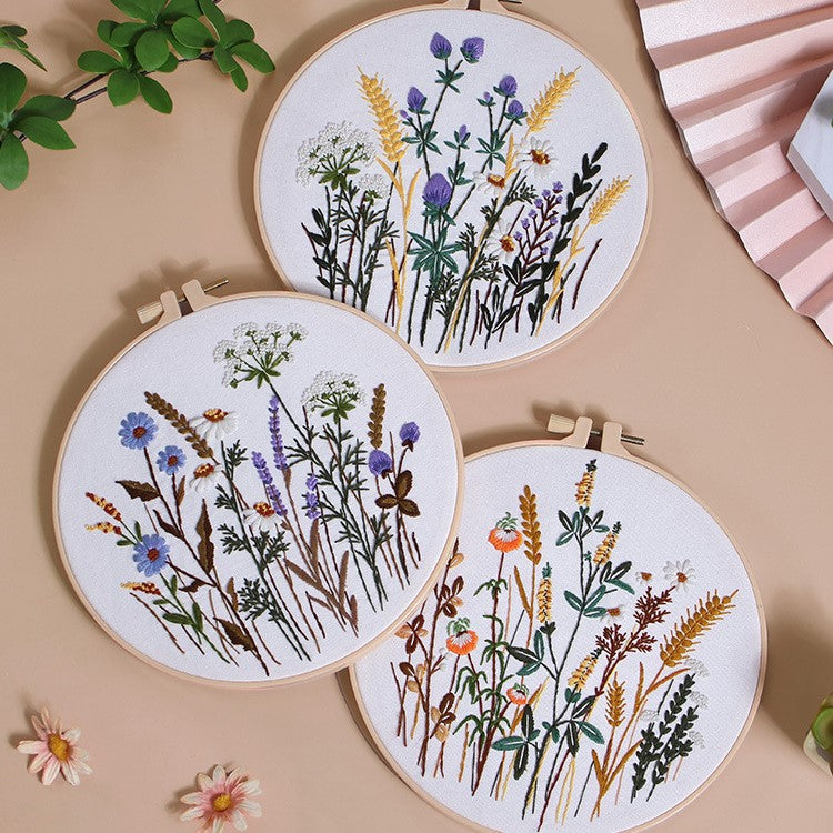 Blooming Wildflowers Embroidery Kit: Stitch the Beauty of Nature