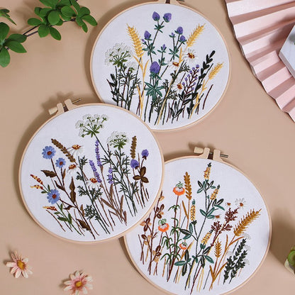 Blooming Wildflowers Embroidery Kit: Stitch the Beauty of Nature