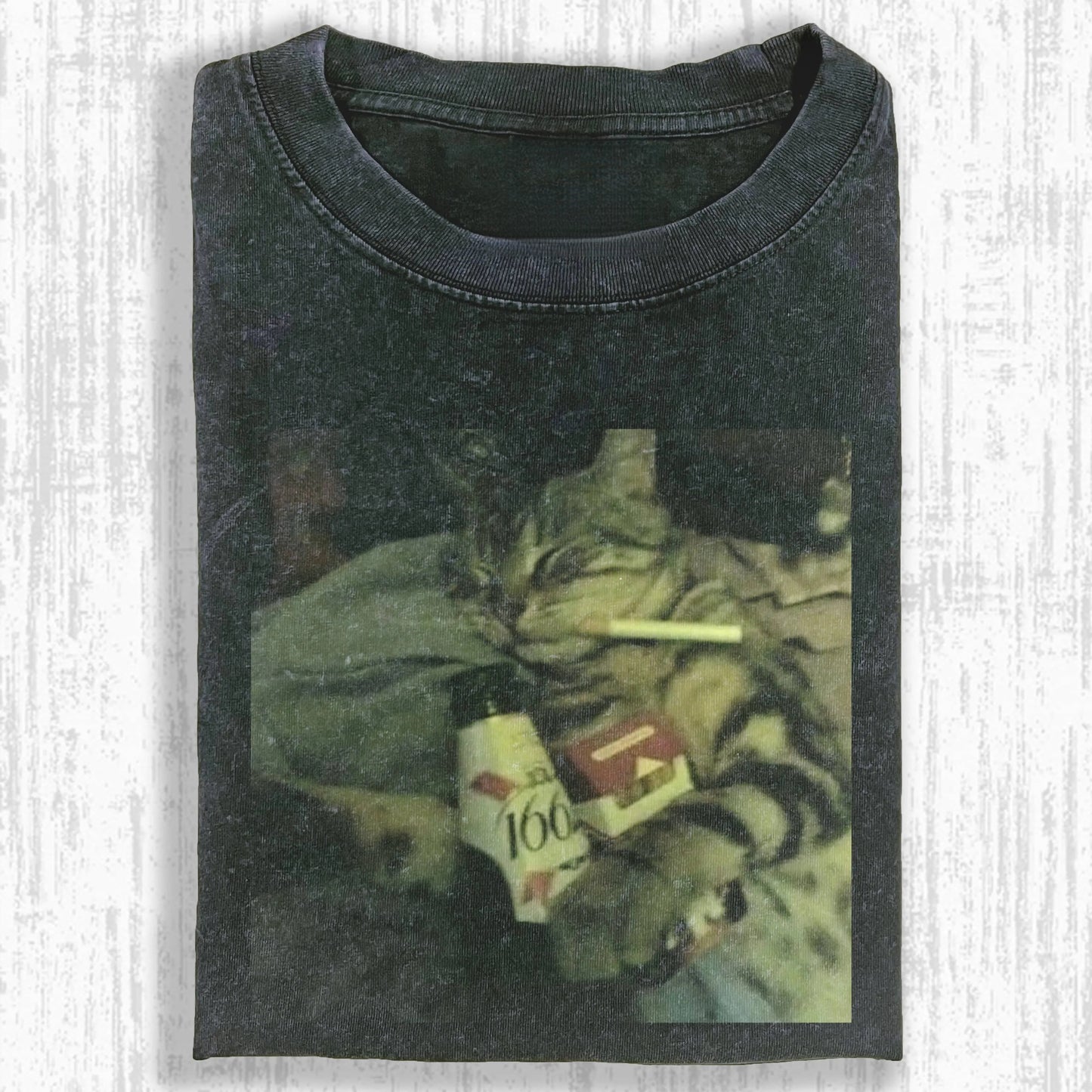 Wacky Cool Cat Drinking & Relaxing T-shirt
