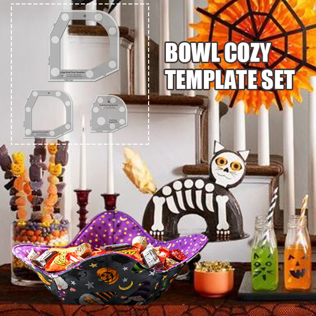 Halloween Bowl Cozy Template Cutting Ruler Set - 2PCS (With Instructions)