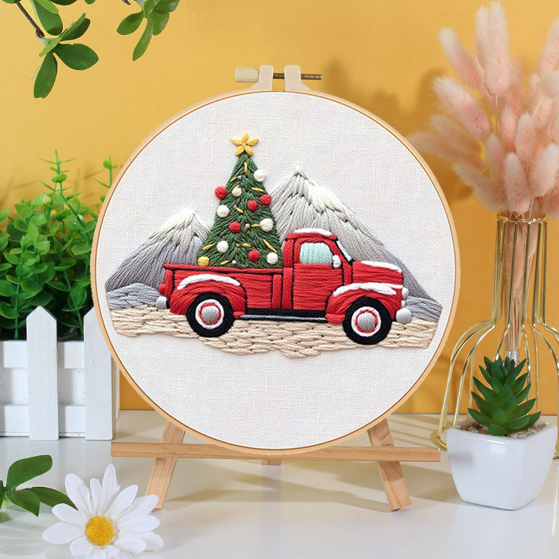 Festive Christmas - Themed DIY Embroidery Kits