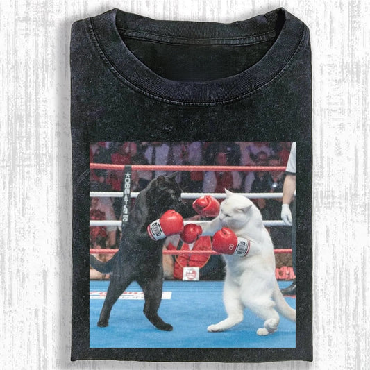 BOXING CAT MEME T-SHIRT