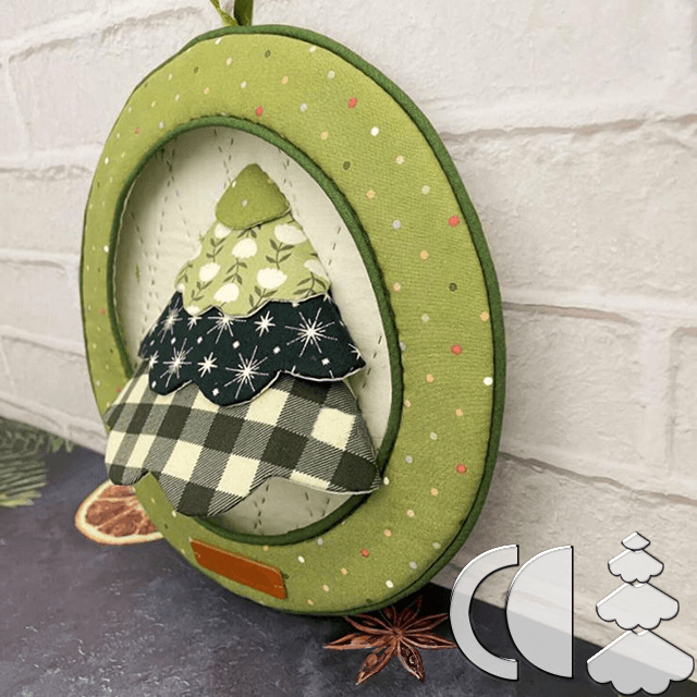 3D Christmas Tree Wall Hanging Decor Sewing Template Ruler - With Manual