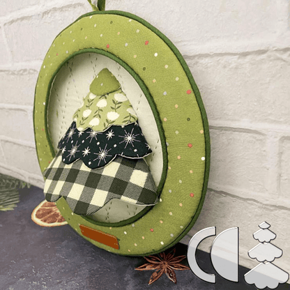 3D Christmas Tree Wall Hanging Decor Sewing Template Ruler - With Manual