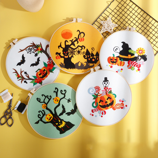 Spooky Halloween Embroidery Kit: Craft Your Spooky Masterpieces