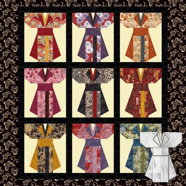 Vintage Kimono Quilt Template Set-With Instructions