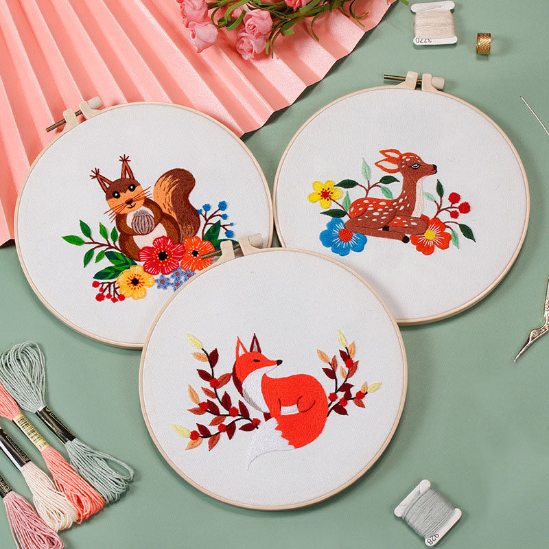 Woodland Critter - Themed DIY Embroidery Kits