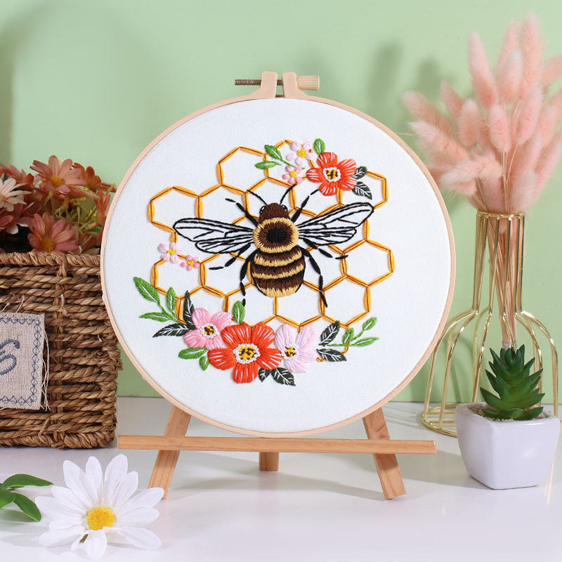 DIY Bee Embroidery Kit: Craft Your Nature-Inspired Masterpiece