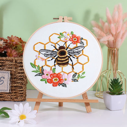 DIY Bee Embroidery Kit: Craft Your Nature-Inspired Masterpiece