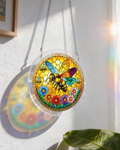 Acrylic Jigsaw Puzzle Suncatcher - Sunshine Bee