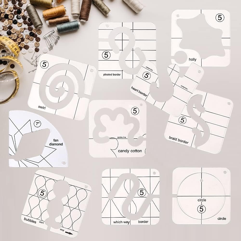 🥰 2025 Hot Sale Free-Motion Garment Ruler Set (11 PCS)+ Foot attachment