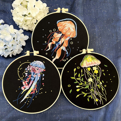 Ocean Jellyfish - Themed DIY Embroidery Kits
