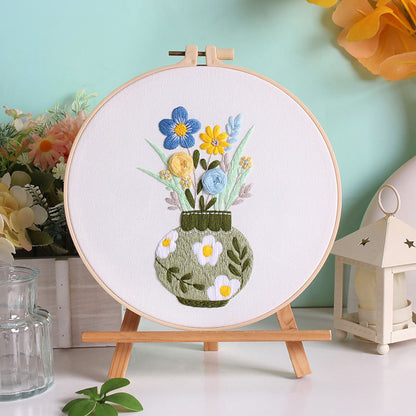 Blooming Vase  - Themed DIY Embroidery Kits