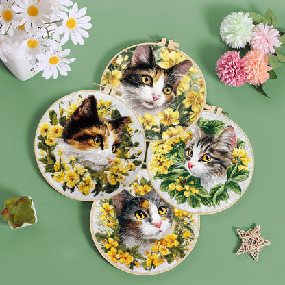 Whisker And Wildflower Embroidery Kit