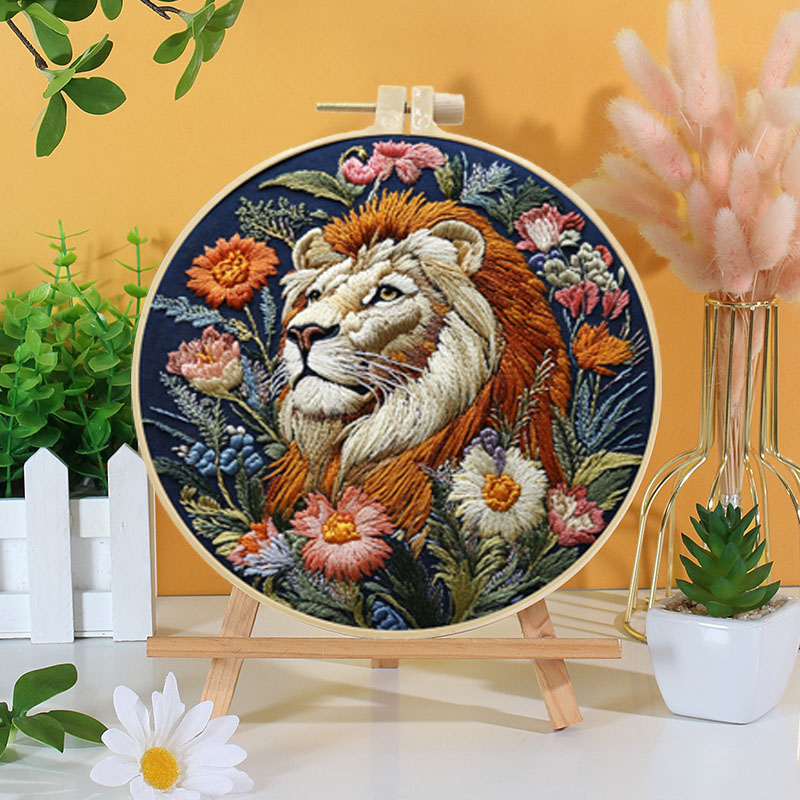 Majestic Lion Embroidery Kit