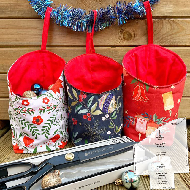 Versatile Fabric Storage Pod Templates-With Instructions
