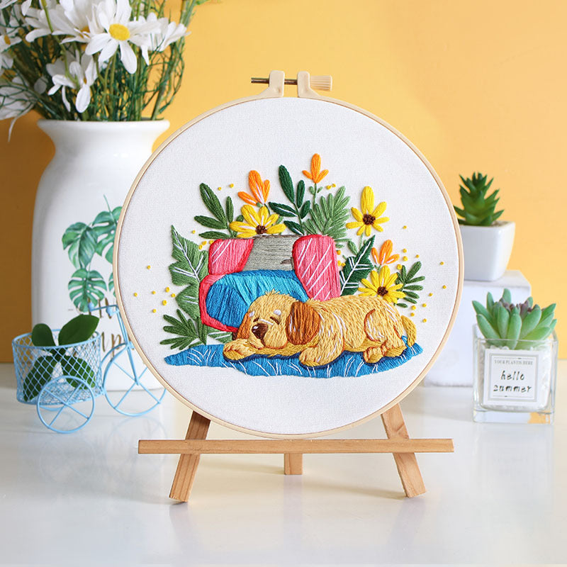 Whimsical Pet-Inspired Art  -Themed DIY Embroidery Kits