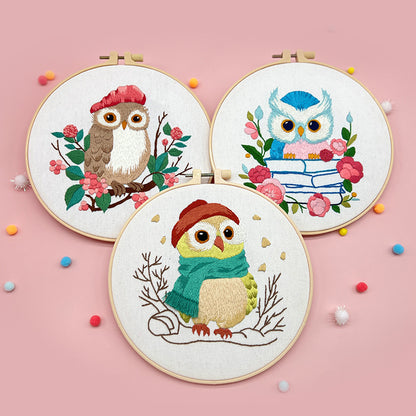 Whimsical Owl - Themed DIY Embroidery Kits