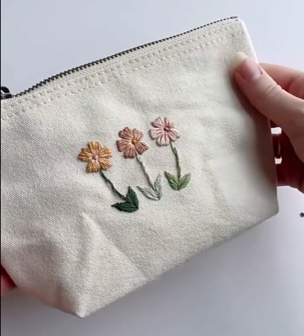 DIY Water-Soluble Printed Fly Set Embroidery