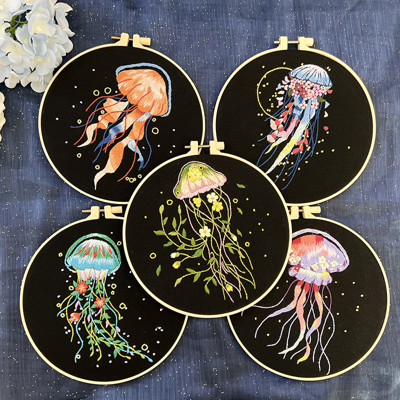 Ocean Jellyfish - Themed DIY Embroidery Kits