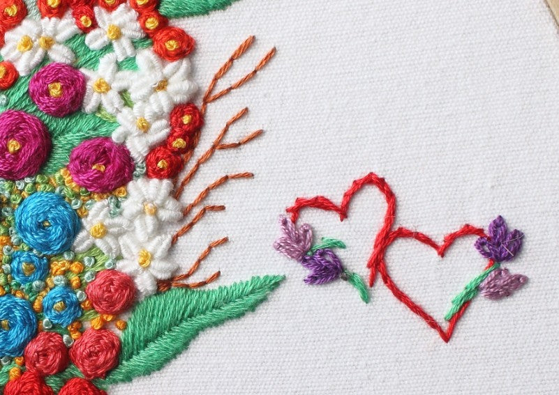 Floral Bouquets Embroidery Kit: Craft Your Nature-Inspired Masterpiece
