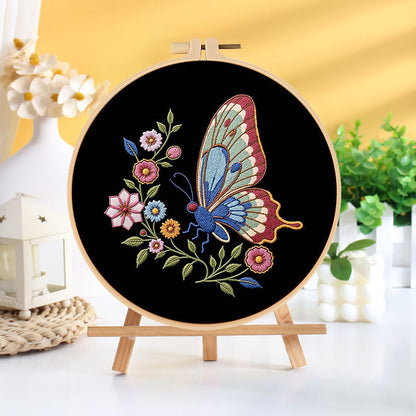Butterfly And Wildflower Embroidery Kit