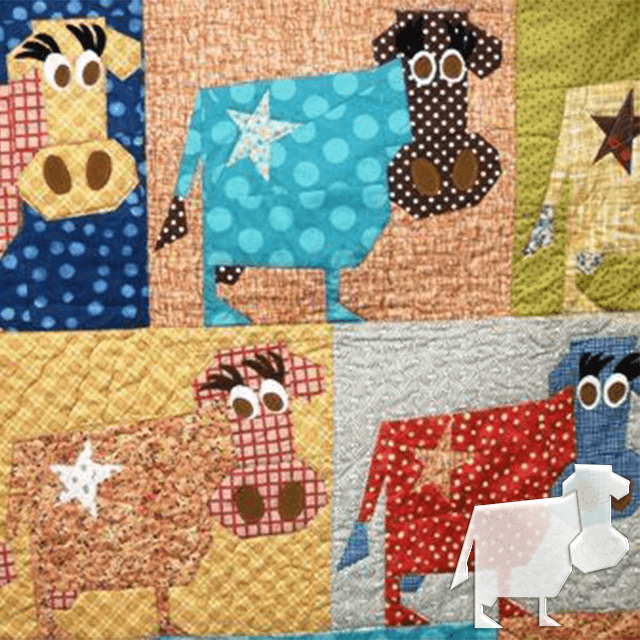 DIY Aggravating Cows Quilt Template Set-With Instructions