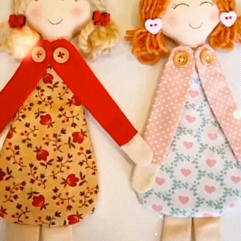 Fabric Bookmark Doll Sewing Template - Instructions Included