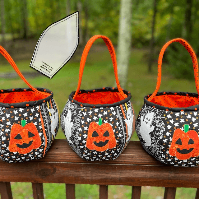 Halloween Trick or Treat Basket Template Set - With Instructions