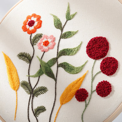 Botanical Blossoms Embroidery Kit: Craft Your Floral Masterpiece