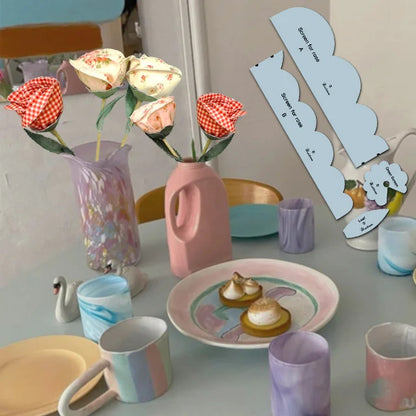 Fabric Roses Template Set - With PDF Patterns + Instructions