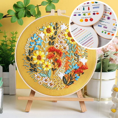 Floral Paradise Embroidery Kit: Create Your Blossoming Masterpiece