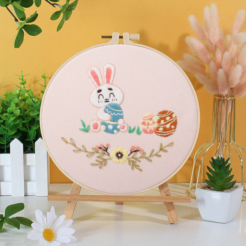 Easter Bunny Embroidery Kit: Craft Your Spring-Inspired Masterpiece