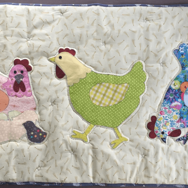 Weekend Chicken Table Runner Pattern Sewing Templates Set - With Instructions